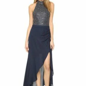 Haute Hippie High Neck Embellished Gown $795